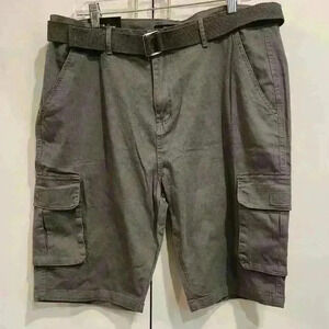 Men's Blu Rock New York Cotton Flex Cargo Shorts with Belt Size 40